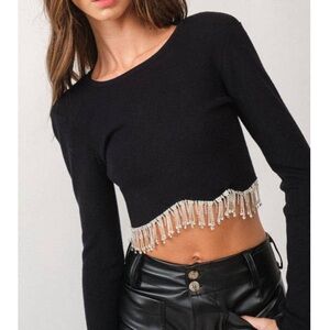Boutique Rhinestone Crop